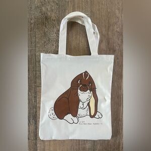 Vintage 1977 Leo the Lop bunny rabbit white and brown tote bag Price/Stern/Sloan